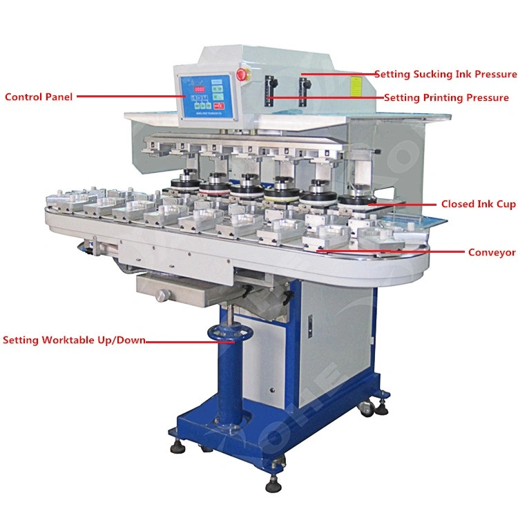 4 Color Servo Motor Drive High Speed &amp; Precision Ink Cup Pad Printing Machine