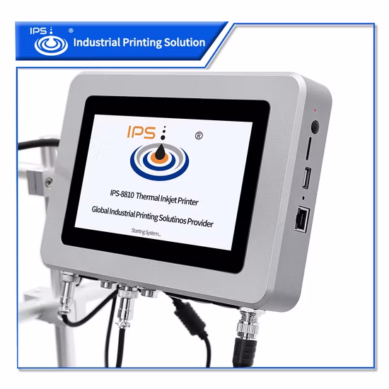 Easy Use Tij 12.7mm IPS-8540 Thermal Inkjet Coder Machine for Product Plastic Bottle Industrial Inkjet Coding