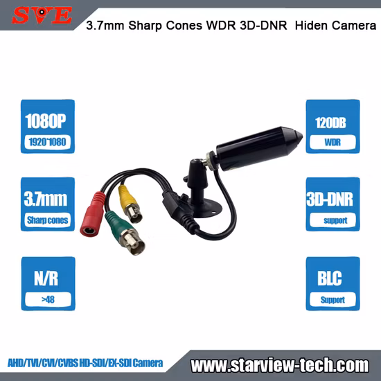 3.7mm Sharp Cones WDR 3D-Dnr Motion Detection Ahd/Tvi/Cvi/CVBS-1vp-P/HD-SDI/Ex-SDI Camera